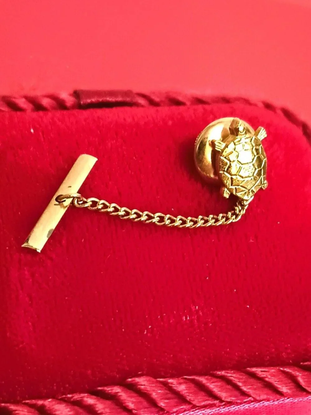 Vintage 12kgf Turtle Tie Tack Tortoise Tie Pin